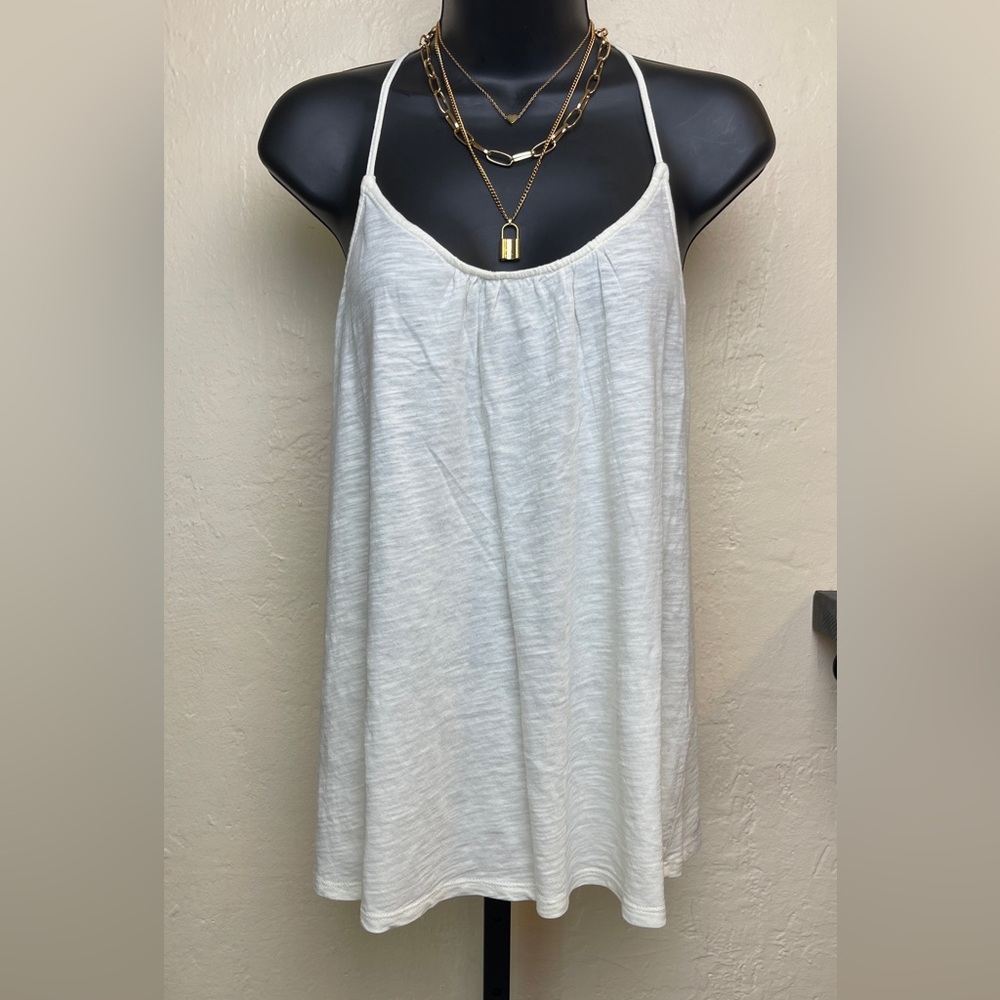 Joe Fresh Cream‎ Crochet Razor Back Tank - XS